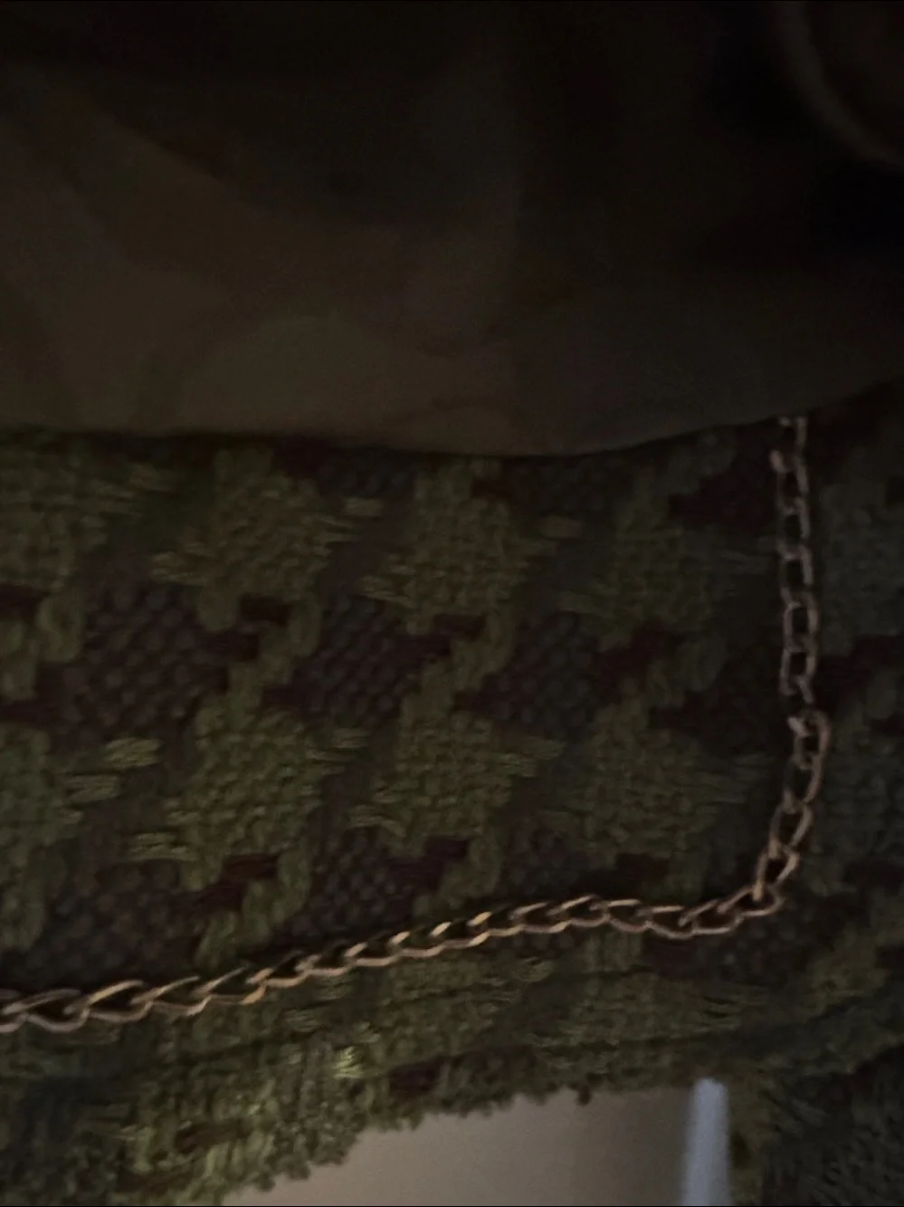 CHANEL Runway Resort 2008 Olive Green Houndstooth Blazer - Karl Lagerfeld